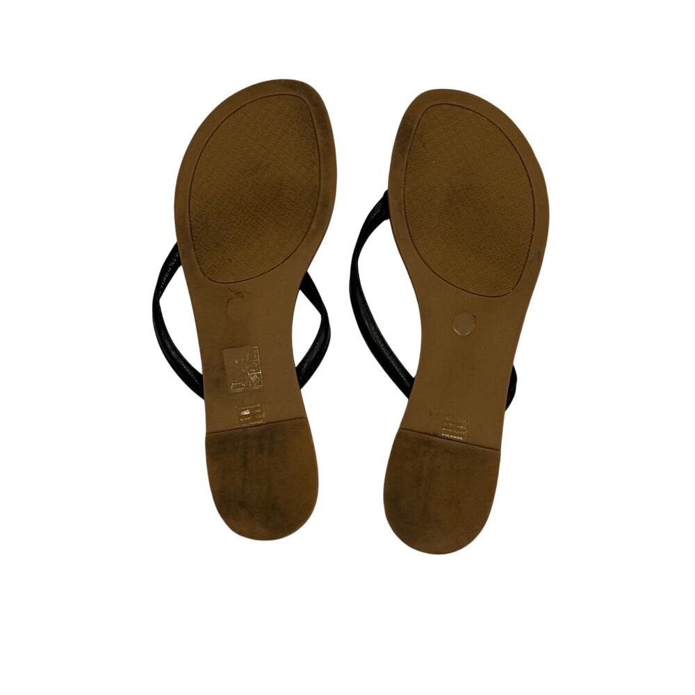Tory Burch Miller Thong Sandal Lot 2 Pairs Womens 9 Black Silver Leather VGUC - Picture 12 of 16